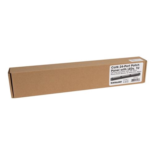 Intellinet Cat6 24-Port Patch Panel with LEDs — vista 5