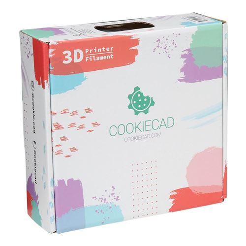 Cookiecad 1.75mm PLA Silk 3D Printer Filament Dual Color 1.0 kg (2.2 lbs.) Spool - Granite — vista 5