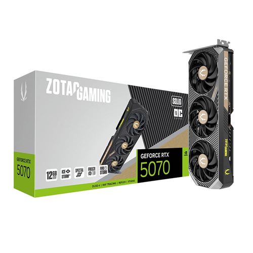 Zotac NVIDIA GeForce RTX 5070 GAMING SOLID OC Triple-Fan Graphics Card — vista 5