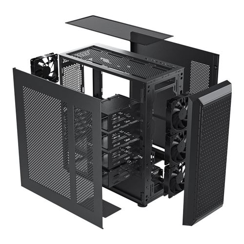 DARKROCK Classico Storage Master ATX Mid-Tower Computer Case - Black — vista 5