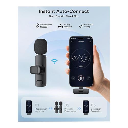 K9 Wireless Lavalier Microphone Set — vista 5