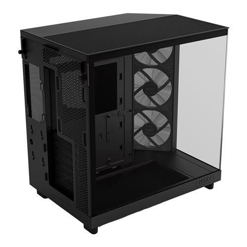 NZXT H6 Flow RGB Tempered Glass ATX Mid-Tower Computer Case - Black — vista 5