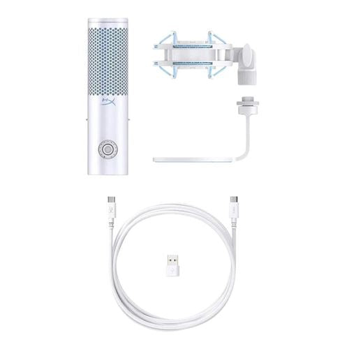 HyperX QuadCast 2 Wired Multi-Pattern USB Condenser Microphone - White — vista 5