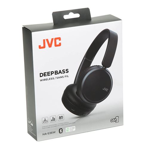 JVC HA-S36W Foldable Wireless Bluetooth Headphones - Black — vista 5