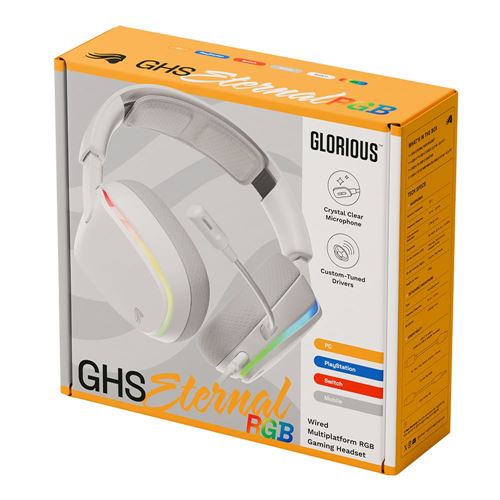 Glorious GHS Eternal RGB Wired Gaming Headset - White — vista 6