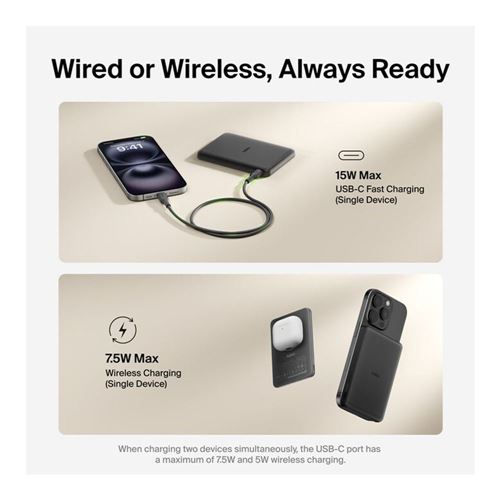 Belkin 5K 7.5W SLIM MAG BLACK — vista 6
