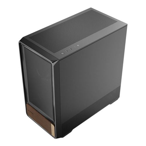 Okinos Air Cross ATX Mid-Tower Tempered Glass Computer Case - Black — vista 6
