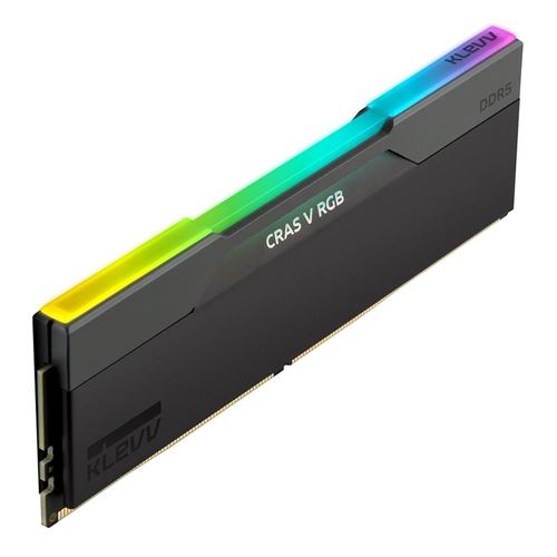KLEVV CRAS V RGB 32GB (2 x 16GB) DDR5-6000 PC5-48000 CL30 Dual Channel Desktop Memory Kit 5AGU880-60A300G - Obsidian Black — (6)