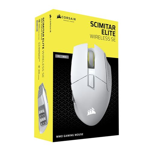 Corsair Scimitar Elite Wireless SE Gaming Mouse - White — vista 6