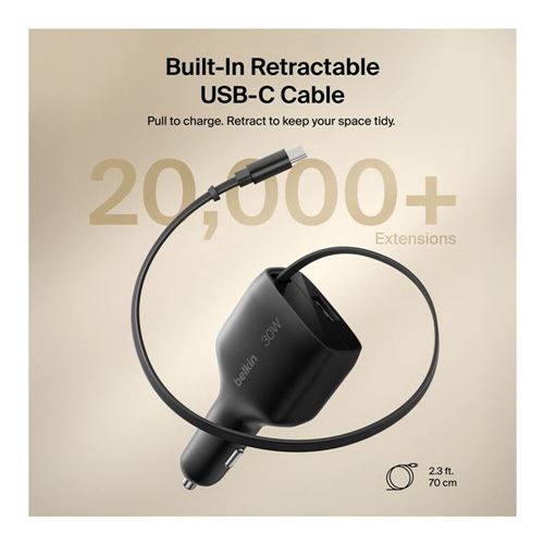 Belkin 30W CAR RETRACTABLE C/A — vista 6