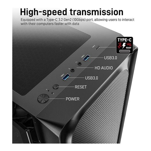 DARKROCK EC2 Tempered Glass ATX Mid-Tower Computer Case - Black — vista 6