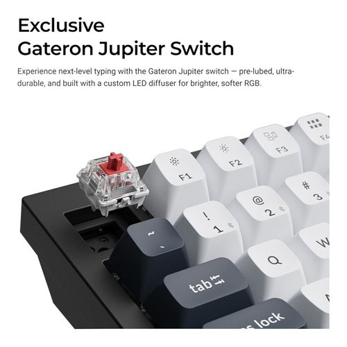 Keychron Q1 Max Hot Swappable RGB Backlight Wireless Keyboard - White
Gateron Jupiter Red — vista 6
