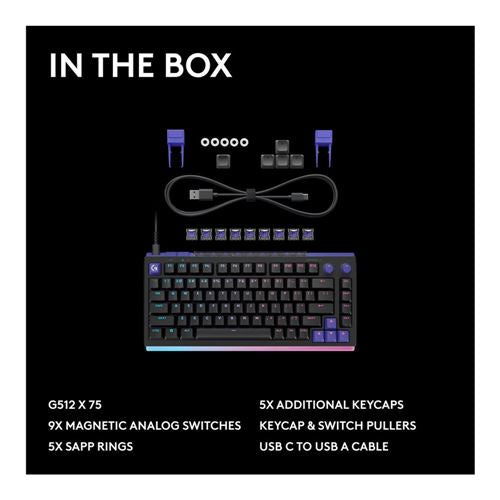 Logitech G G512 X 75 Wired Gaming Keyboard - Black — vista 6