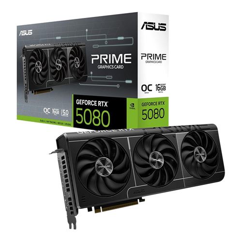ASUS NVIDIA GeForce RTX 5080 Prime EVO OC Triple-Fan Graphics Card 16GB GDDR7 Memory; PCIe 5.0 x16 Interface; 84 RT Cores — v (7)