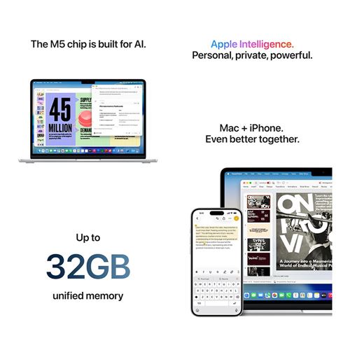 Laptop Apple MacBook Air 13 MDHD4LL/A Pantalla 13.6" Liquid Retina IPS - M5 - 24GB Memoria - 1TB SSD — vista 7