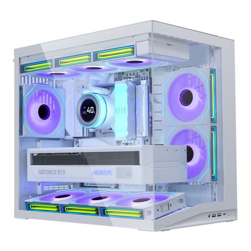 Lian Li O11 DYNAMIC MINI V2 Tempered Glass ATX Mid-Tower Computer Case - White — vista 8