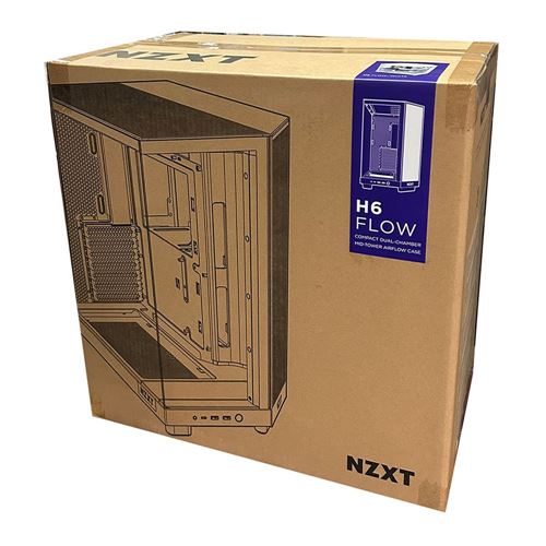 NZXT H6 Flow Tempered Glass ATX Mid-Tower Computer Case - White — vista 8