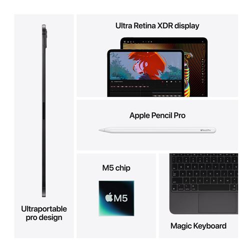 Tablet Apple iPad Pro 13" - M5 - Wi-Fi - 256GB - (2025) - Silver - MDYK4LL/A — vista 8