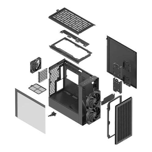 HAVN BF 360 Flow Tempered Glass ATX Mid-Tower Computer Case - Black — vista 8