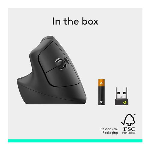 Logitech Lift Vertical Ergonomic Wireless Mouse - Graphite
Left Handed — vista 8