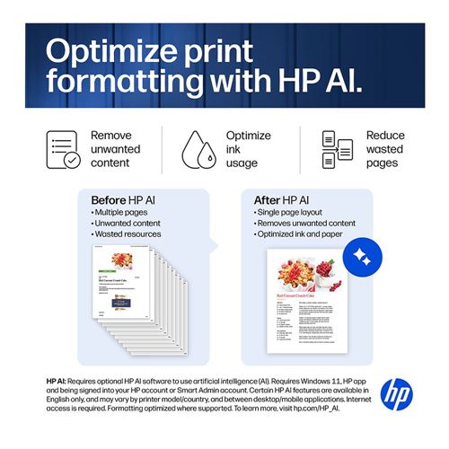 Impresora Multifuncional HP Smart Tank 7303 Tinta Continua Wi-Fi Ethernet Dúplex con ADF — vista lateral