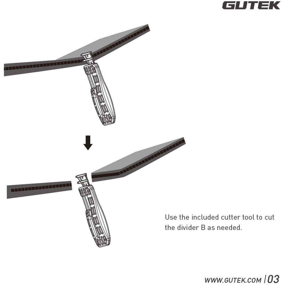 Inserto Divisor GUTEK Kit para Tortoise T-300 Protector - en uso