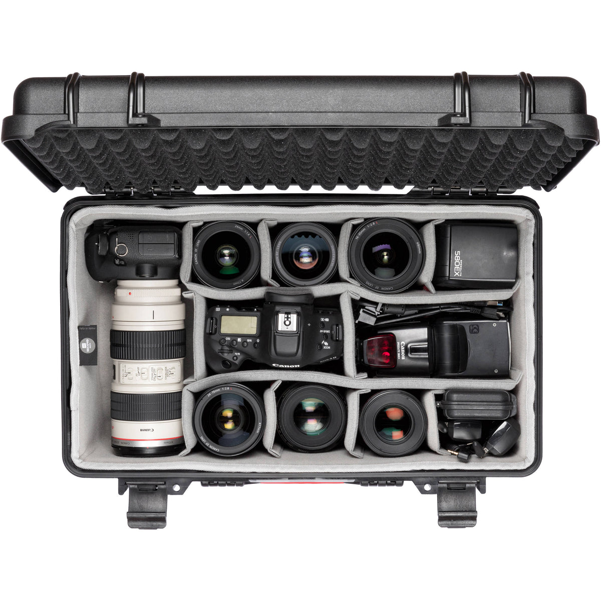 Inserto Divisor HPRC Second Skin y Kit para HPRC2550W Series con ruedas - vista trasera
