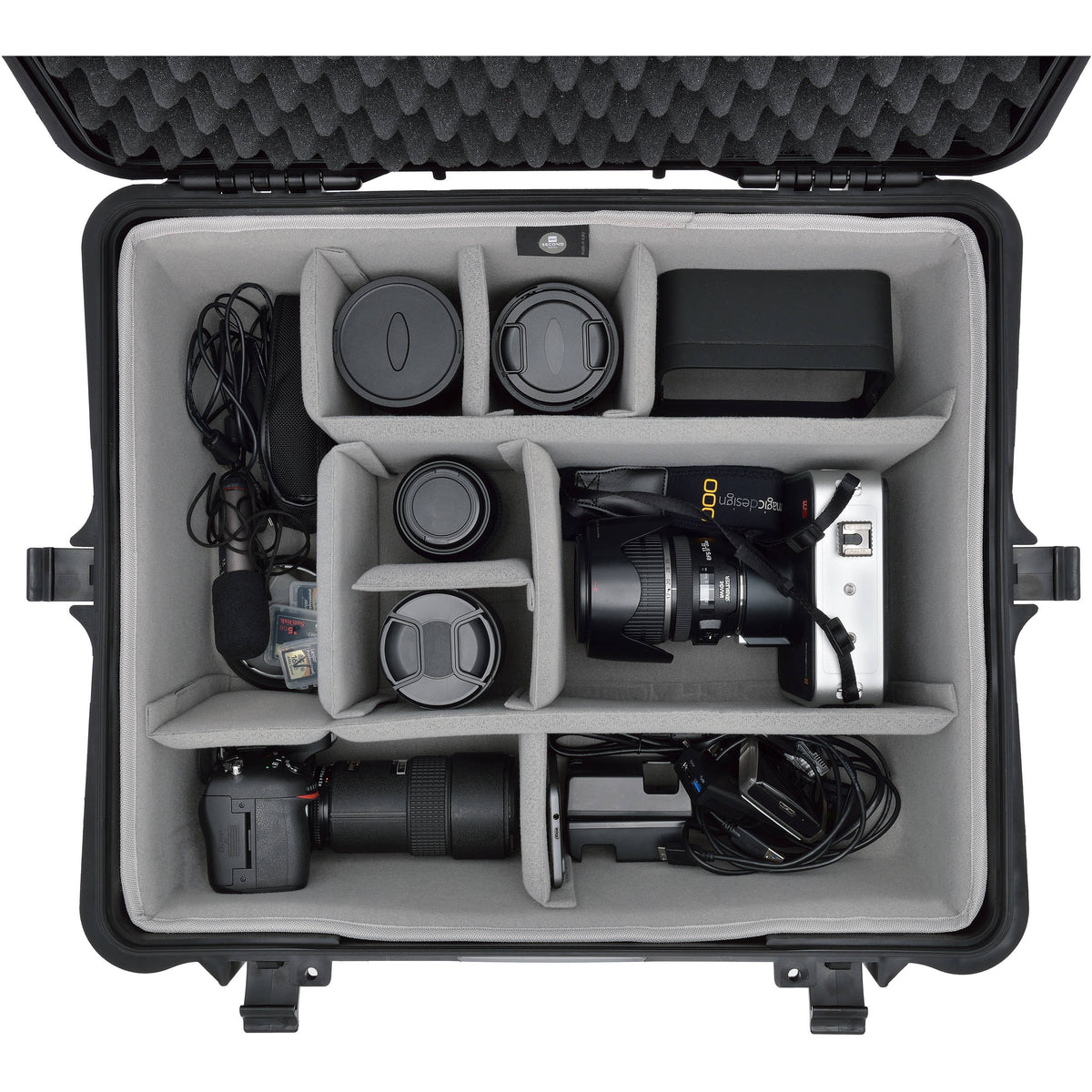 Inserto Divisor HPRC Second Skin y Kit para HPRC2700W Series con ruedas - vista trasera