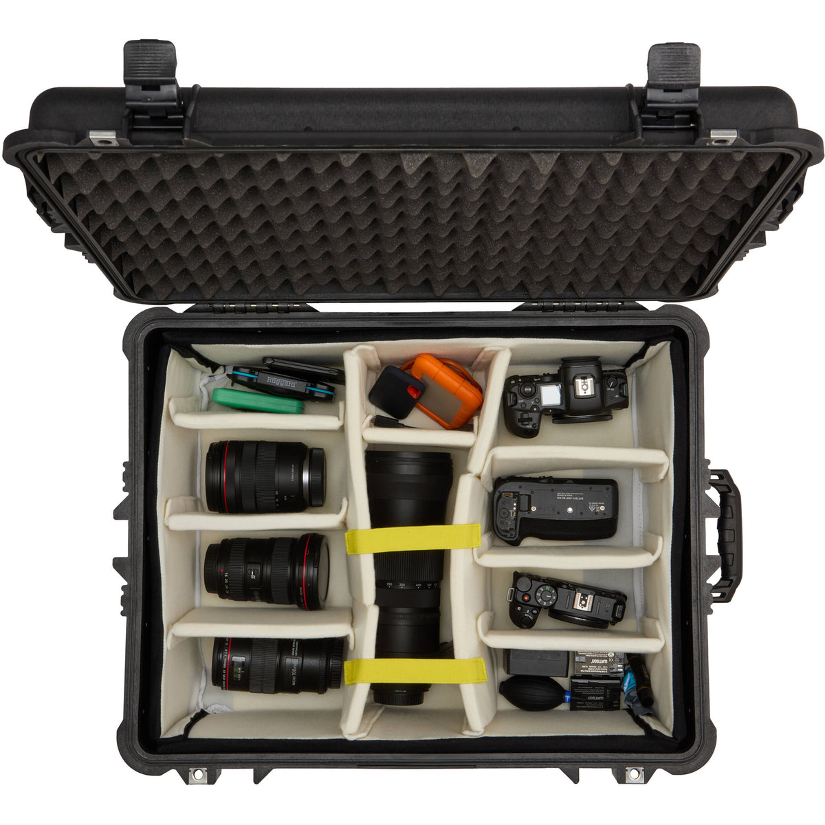 Inserto Divisor Ruggard Adjustable blanda para Pelican 1610 - en uso