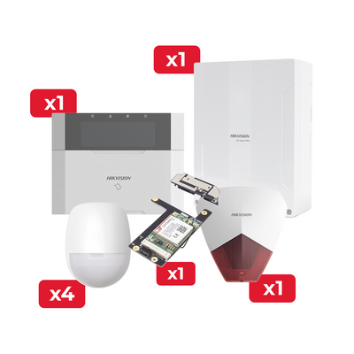 Kit de Alarma Ax Hybrid Pro Hikvision KIT64LP-TPS4G