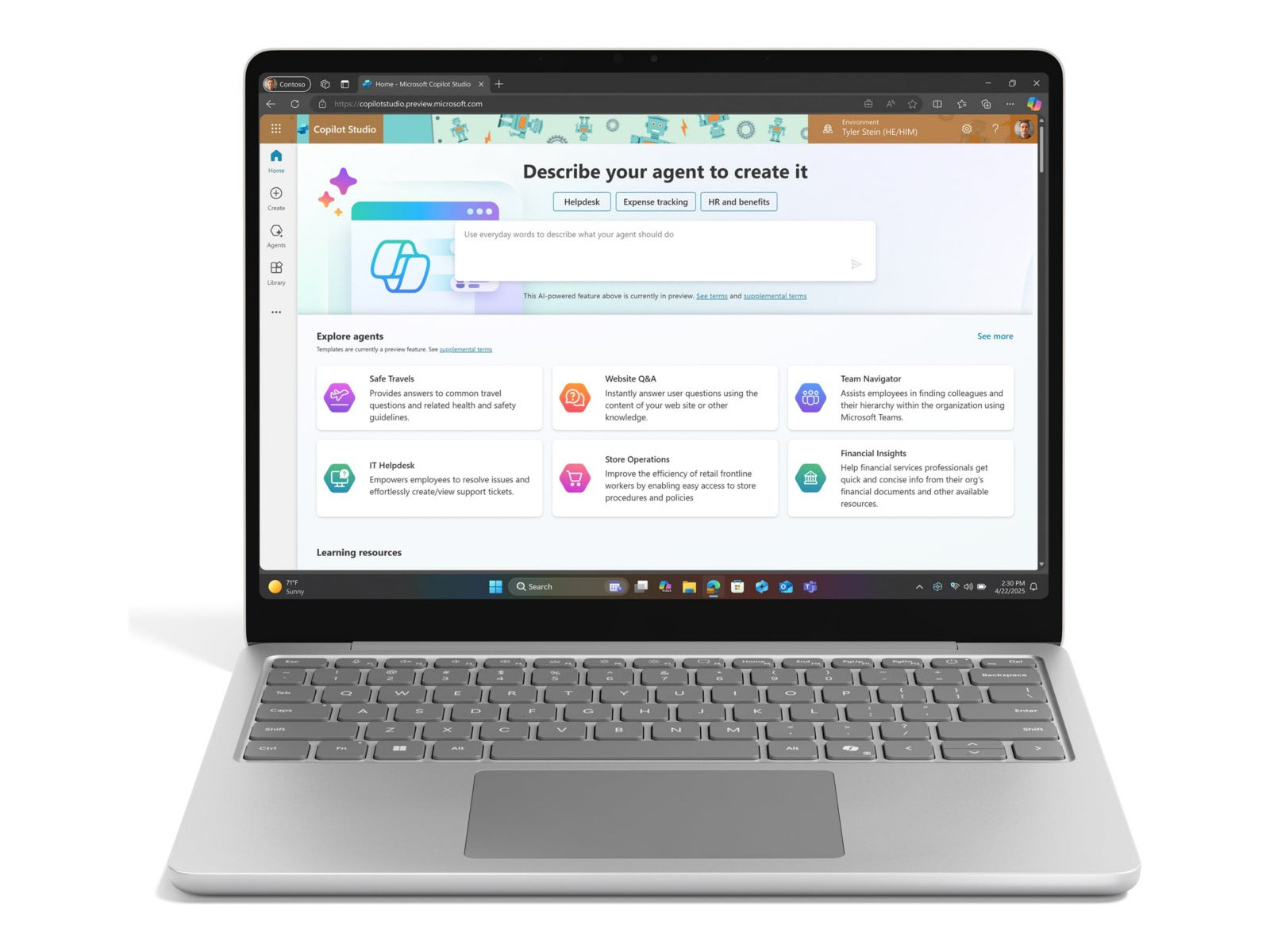 Laptop Microsoft Surface Laptop for Business, Qualcomm Snapdragon X Plus X1P-42-100 8 Núcleos, 16GB DDR5, 256 - vista 1