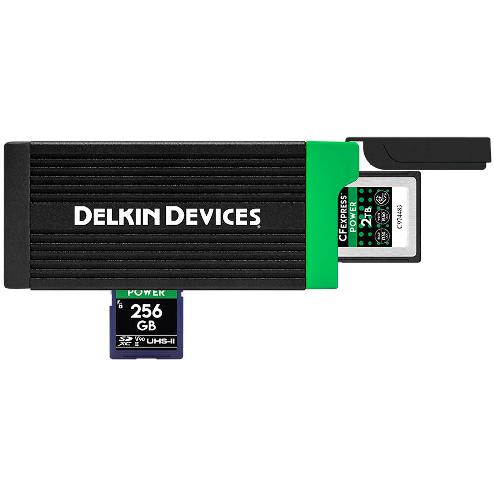 Lector de Tarjetas Delkin Devices USB 3.2 CFexpress Type B y SD UHS-II - vista trasera