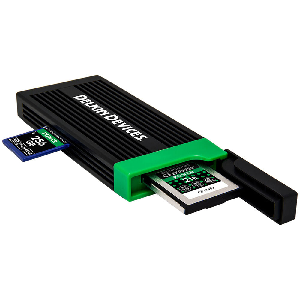 Lector de Tarjetas Delkin Devices USB 3.2 CFexpress Type B y SD UHS-II - vista lateral