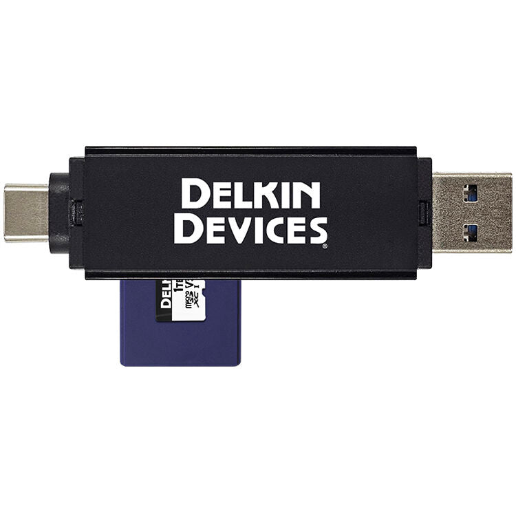 Lector de Tarjetas Delkin Devices USB 3.2 Gen 1 SD & microSD (USB-C / USB-A) - vista trasera