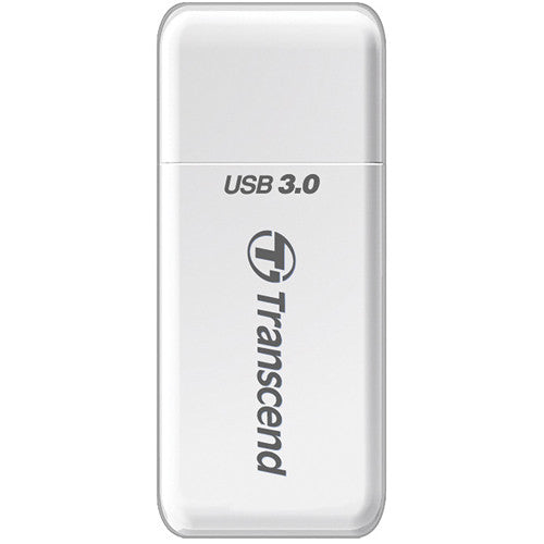 Lector de Tarjetas Transcend RDF5 USB 3.1 Gen 1 SDHC/SDXC / microSDHC/SDXC (Blanco) - vista frontal