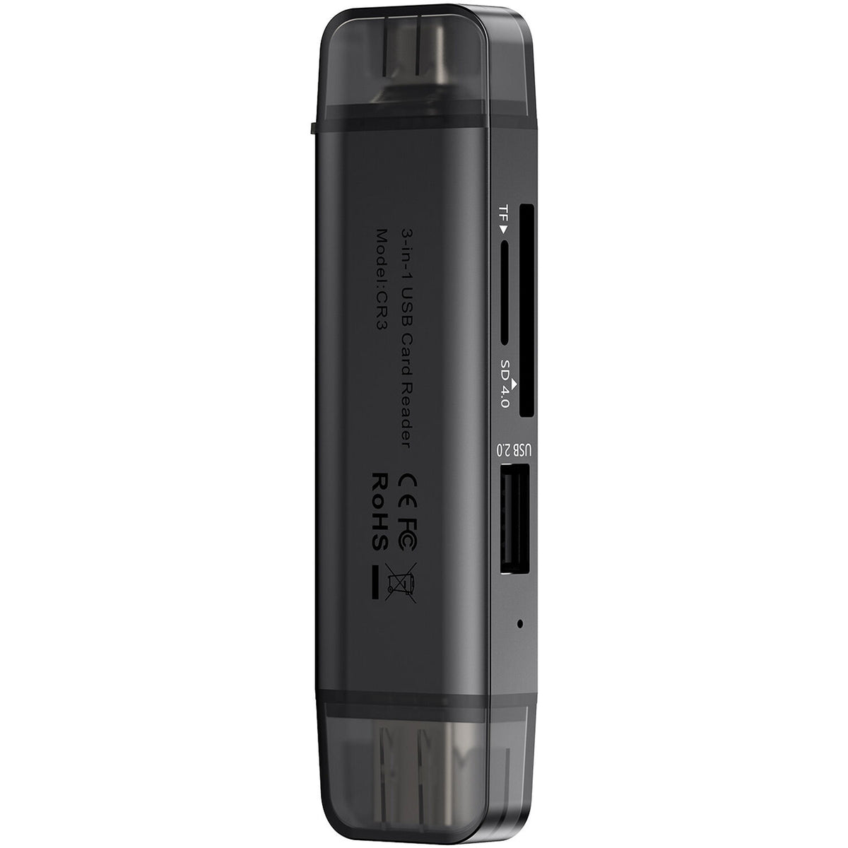 Lector de Tarjetas Ulanzi CR3 3-in-1 (USB-C / USB-A) - en uso