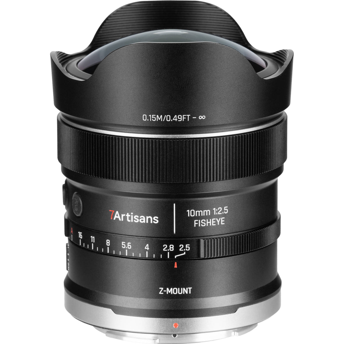 Lente 7Artisans 10mm f/2.5 AF MAX Fisheye - vista principal