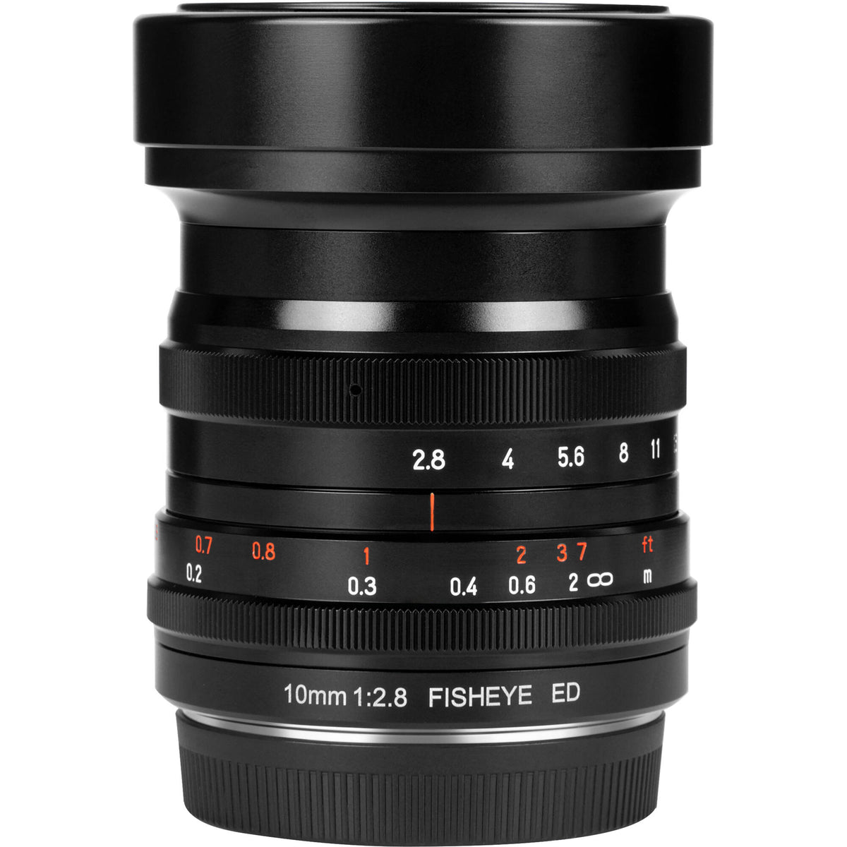 Lente 7Artisans 10mm f/2.8 Fisheye - vista trasera