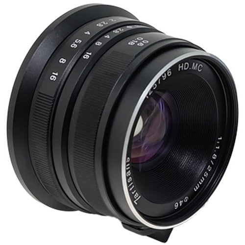 Lente 7Artisans 25mm f/1.8 (Negro) - vista trasera