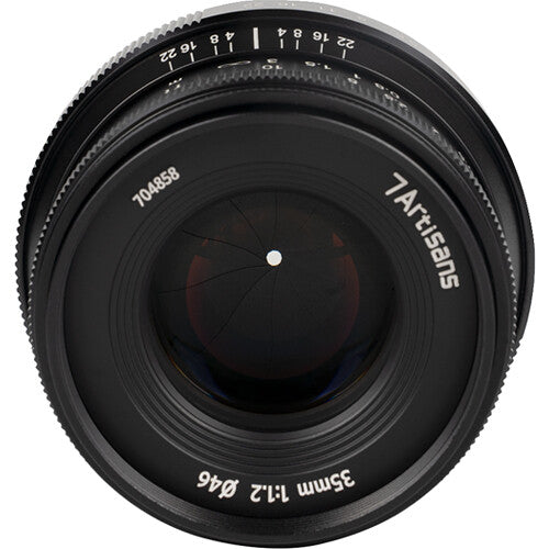 Lente 7Artisans 35mm f/1.2 Mark II (Negro) - vista lateral