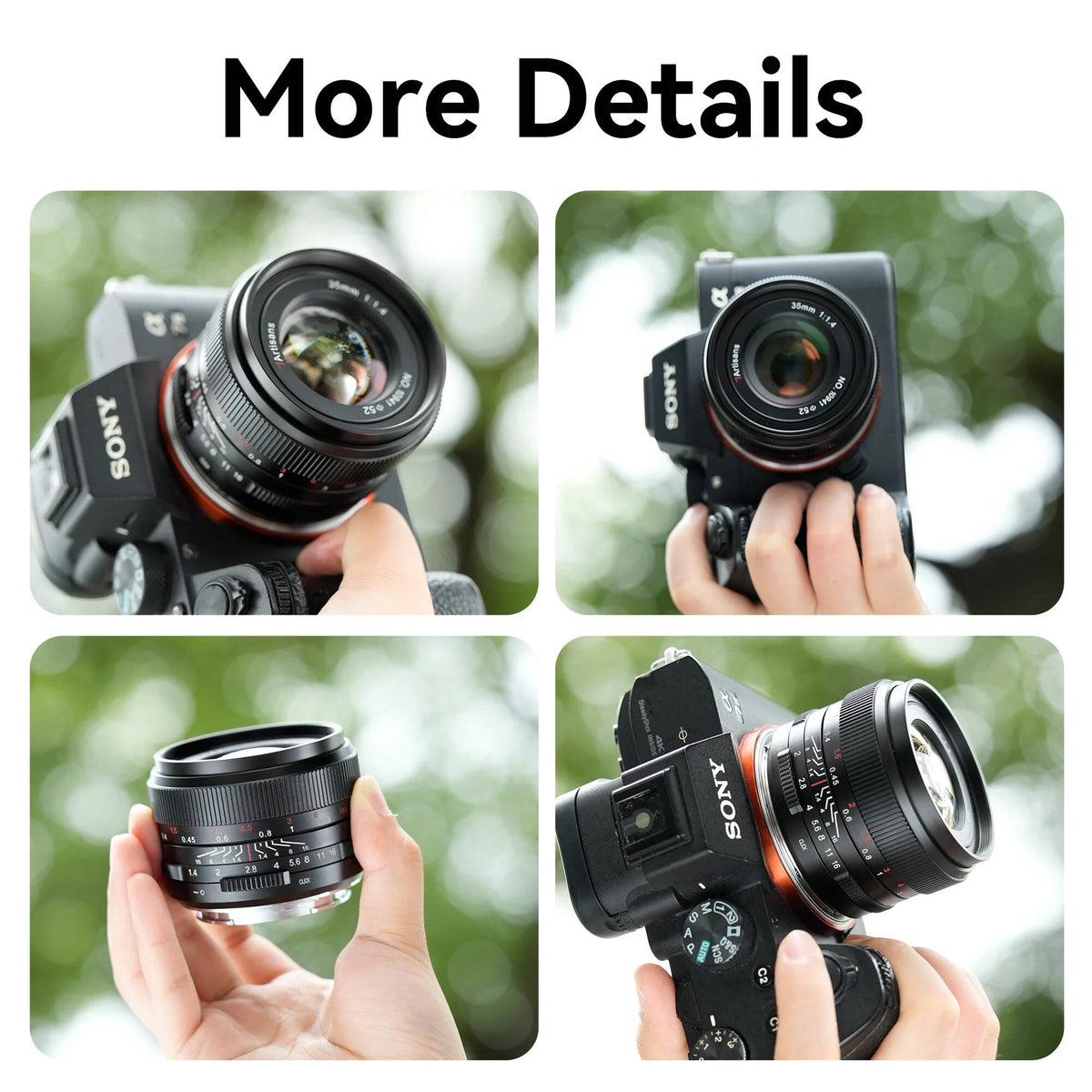 Lente 7Artisans 35mm f/1.4 Mark III (Negro) - detalle