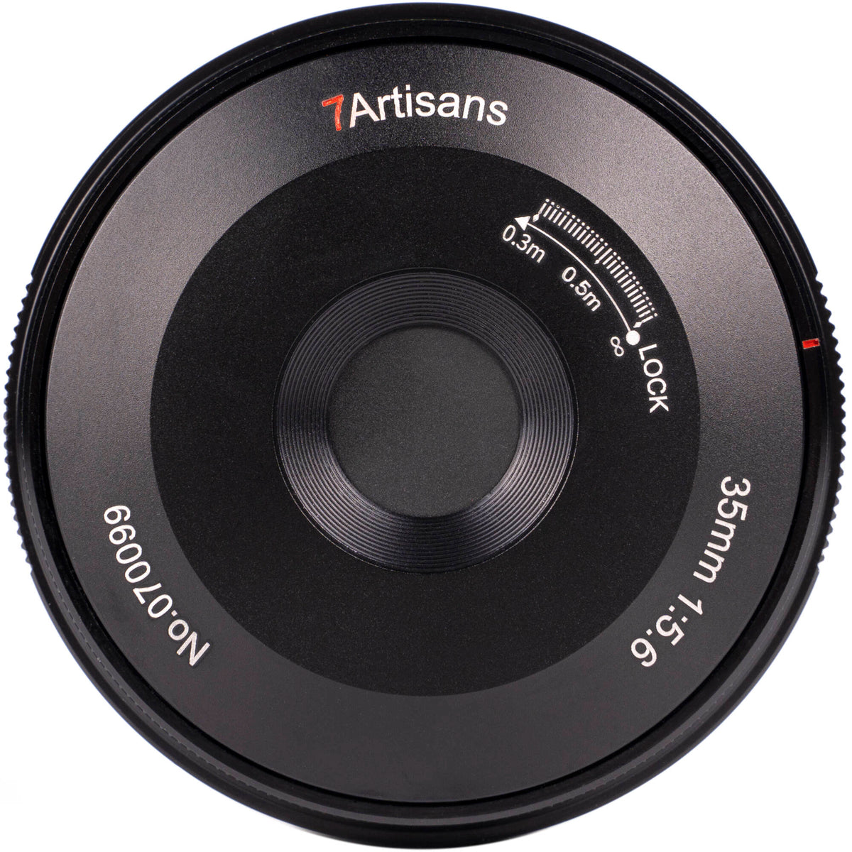Lente 7Artisans 35mm f/5.6 Pancake (Negro) - vista trasera