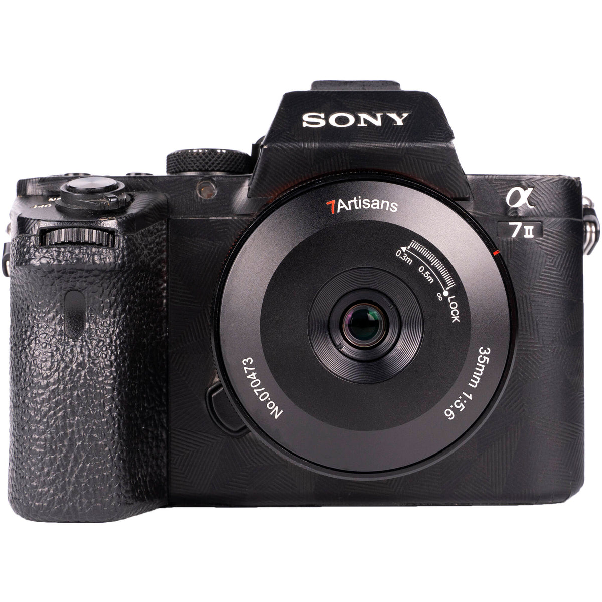 Lente 7Artisans 35mm f/5.6 Pancake (Negro) - detalle