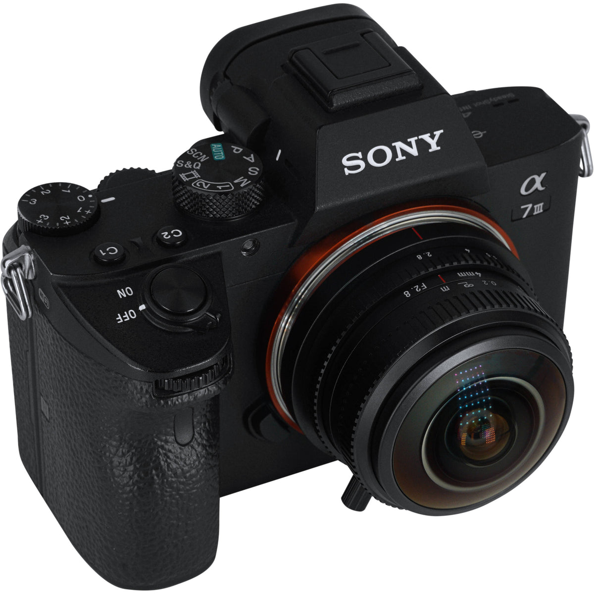 Lente 7Artisans 4mm f/2.8 Circular Fisheye - vista lateral