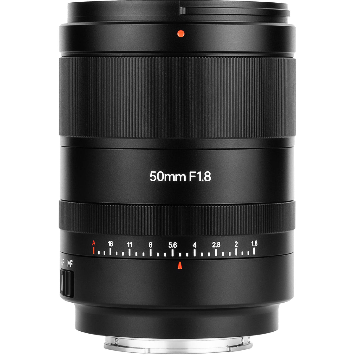 Lente 7Artisans 50mm f/1.8 AF - vista frontal