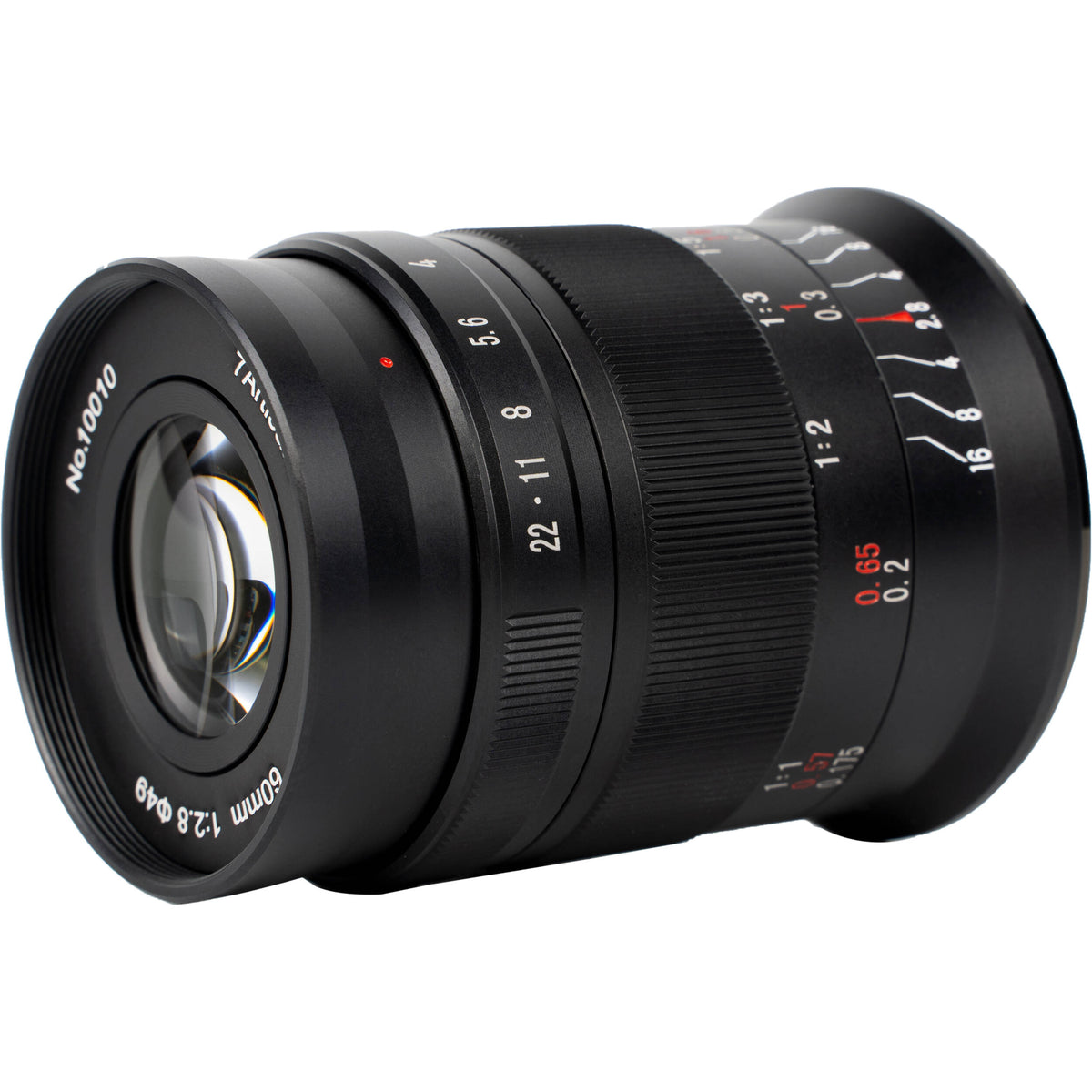 Lente 7Artisans 60mm f/2.8 Macro Mark II - vista frontal