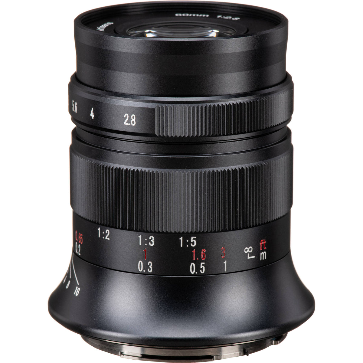 Lente 7Artisans 60mm f/2.8 Macro Mark II - vista frontal