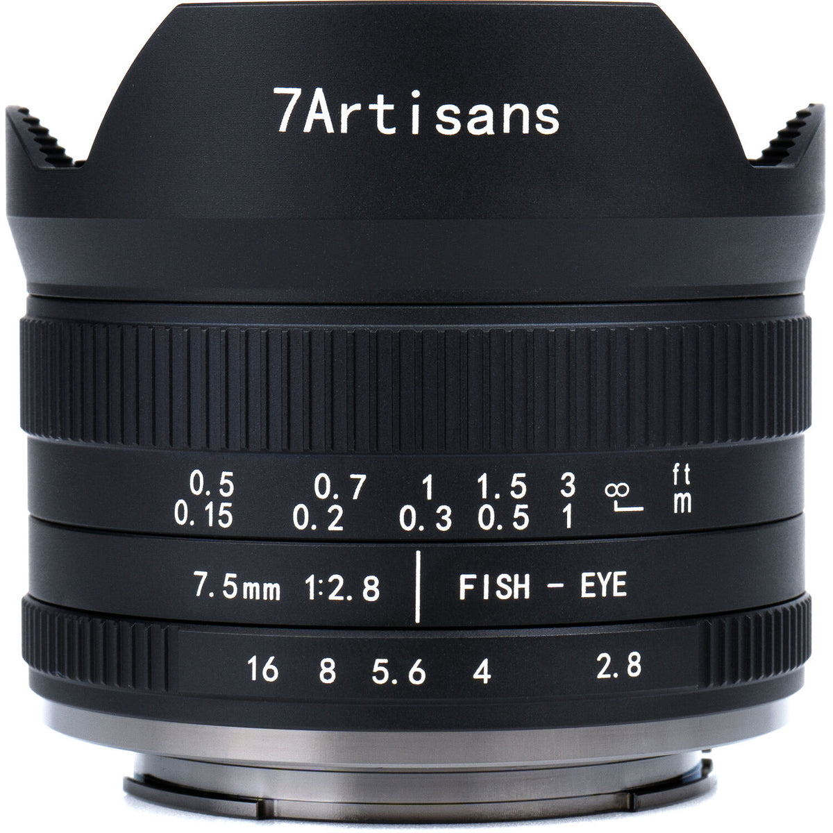 Lente 7Artisans 7.5mm f/2.8 II Fisheye - vista lateral