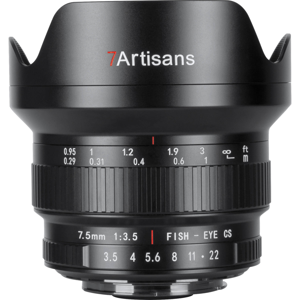 Lente 7Artisans 7.5mm f/3.5 Fisheye - vista principal