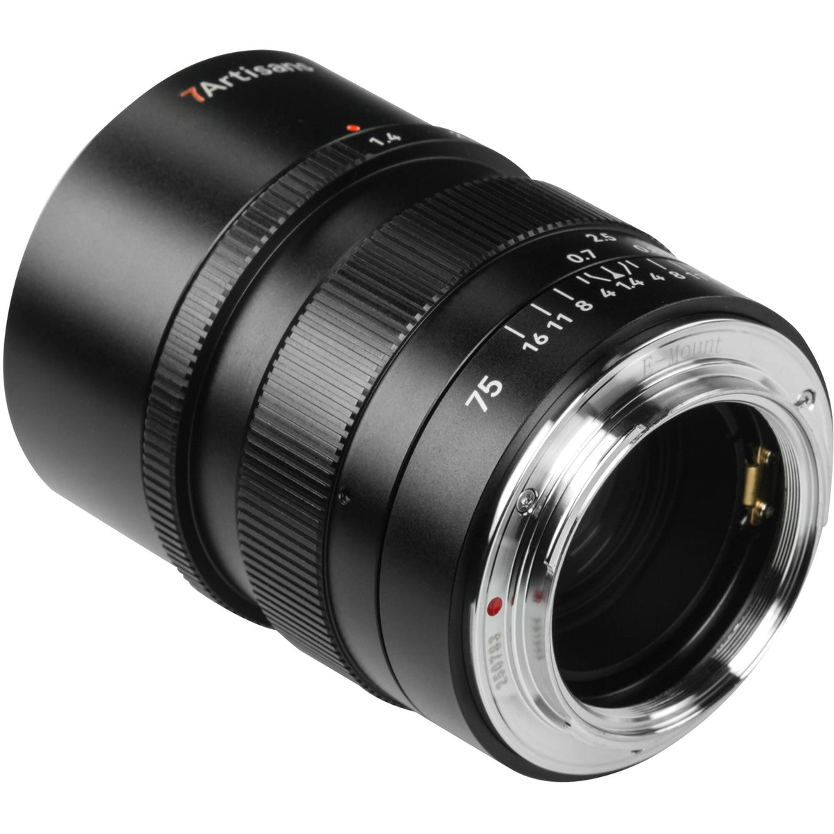 Lente 7Artisans 75mm f/1.4 - vista frontal